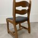 6 vintage solid wood brutalist chairs