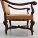 Louis XV Style Carved Walnut Armchair with Needlepoint Upholstery, France