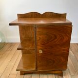 Veneer bedside table and handle flower art deco 30s