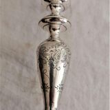 Pair of silver bronze torches, XIXth