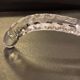 Vintage pipe ashtray chiseled crystal 70s