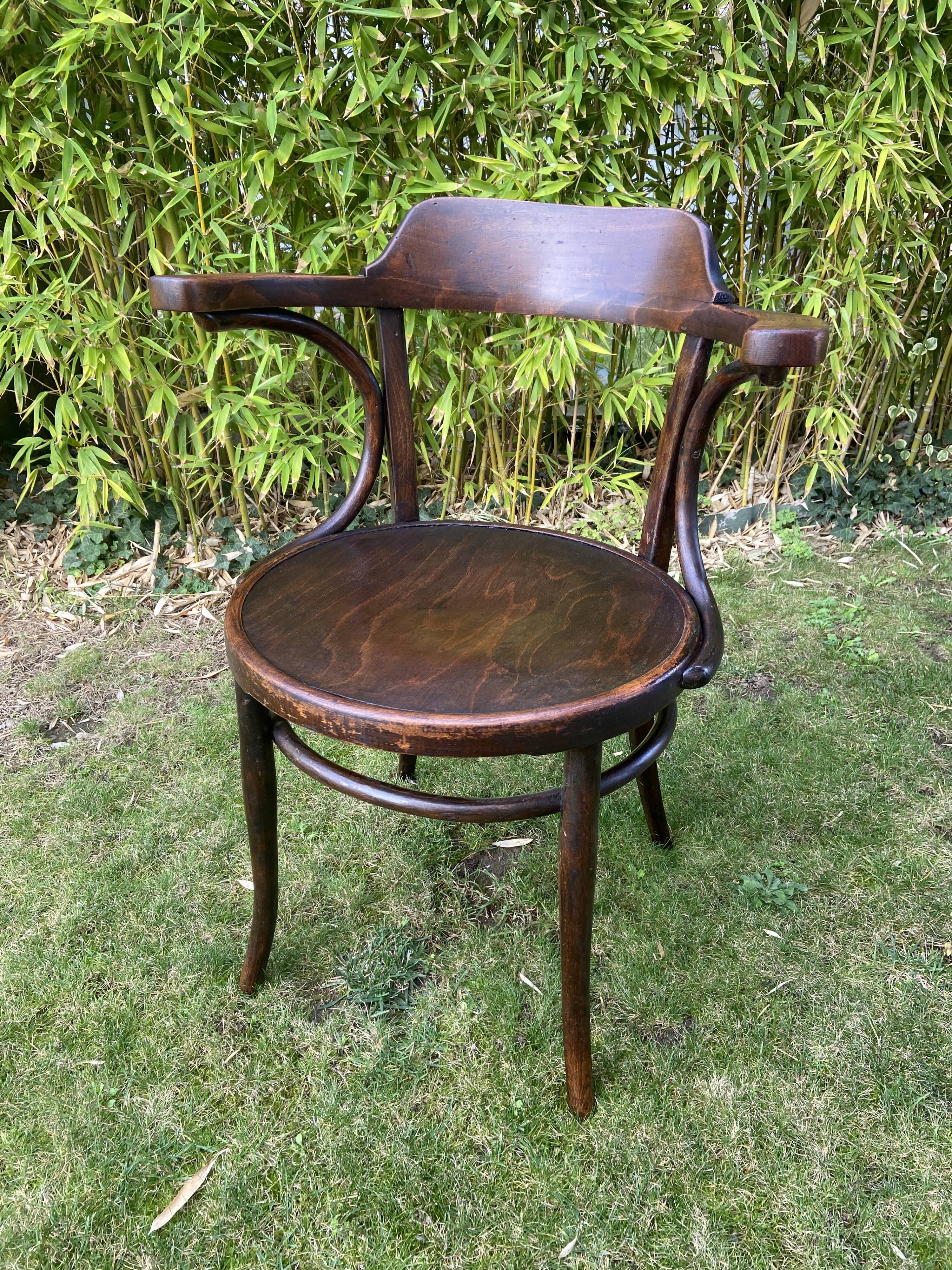 Viennese curved wood armchair JJ Kohn Bentwood