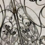 20th century wrought iron four-leaf partition