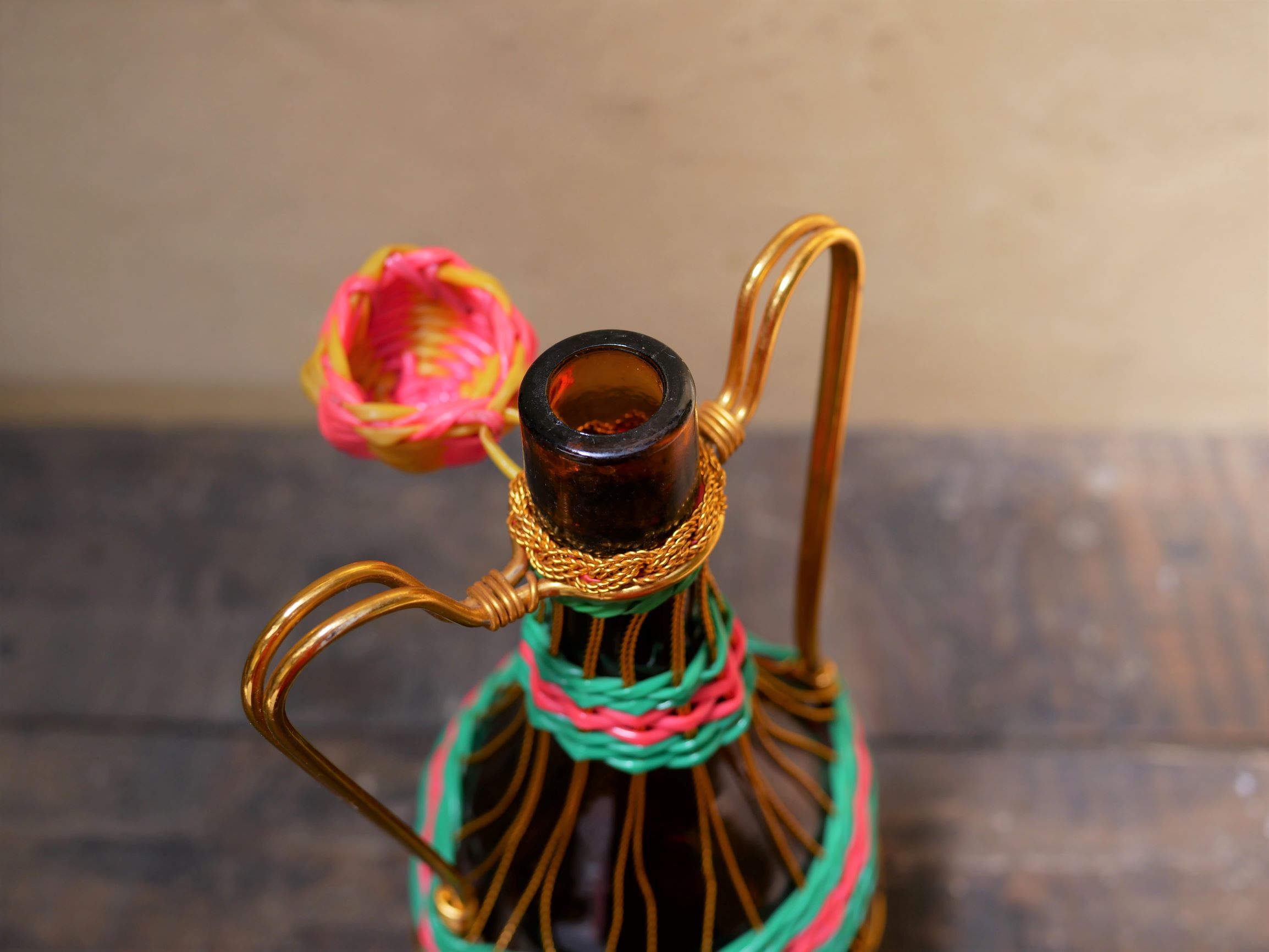 Vintage "scoubidou" bottle