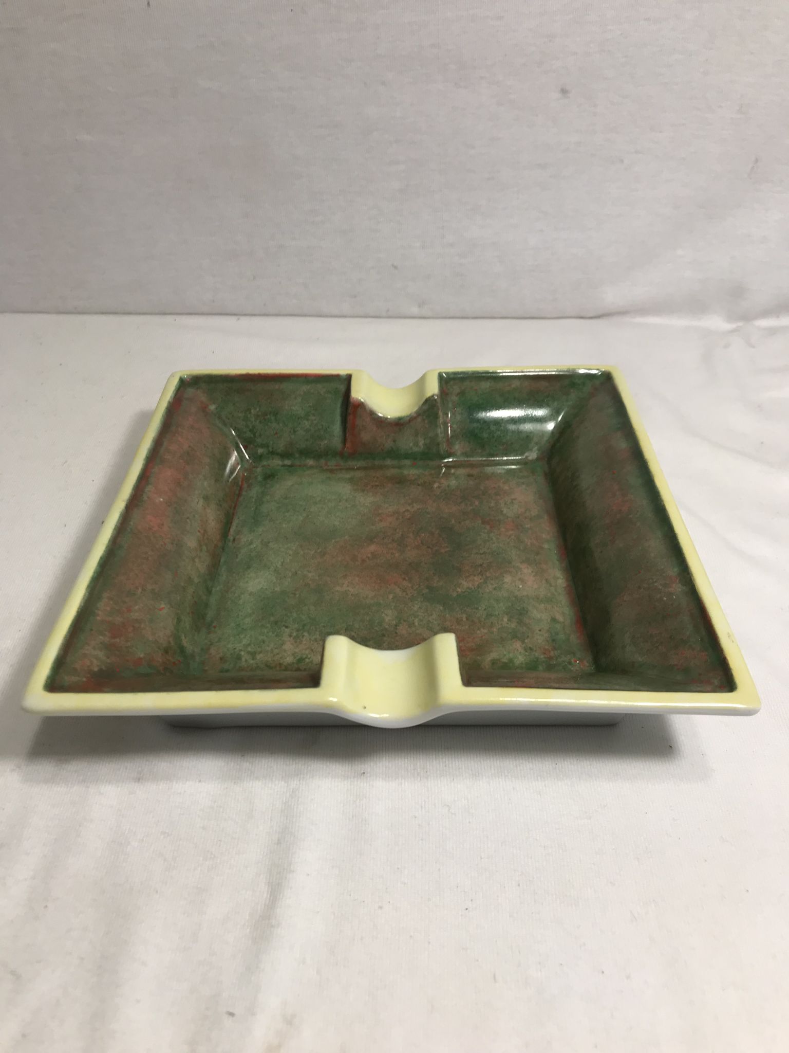 Old porcelain limoges stamp, signature sylvie 93 vintage ashtray
