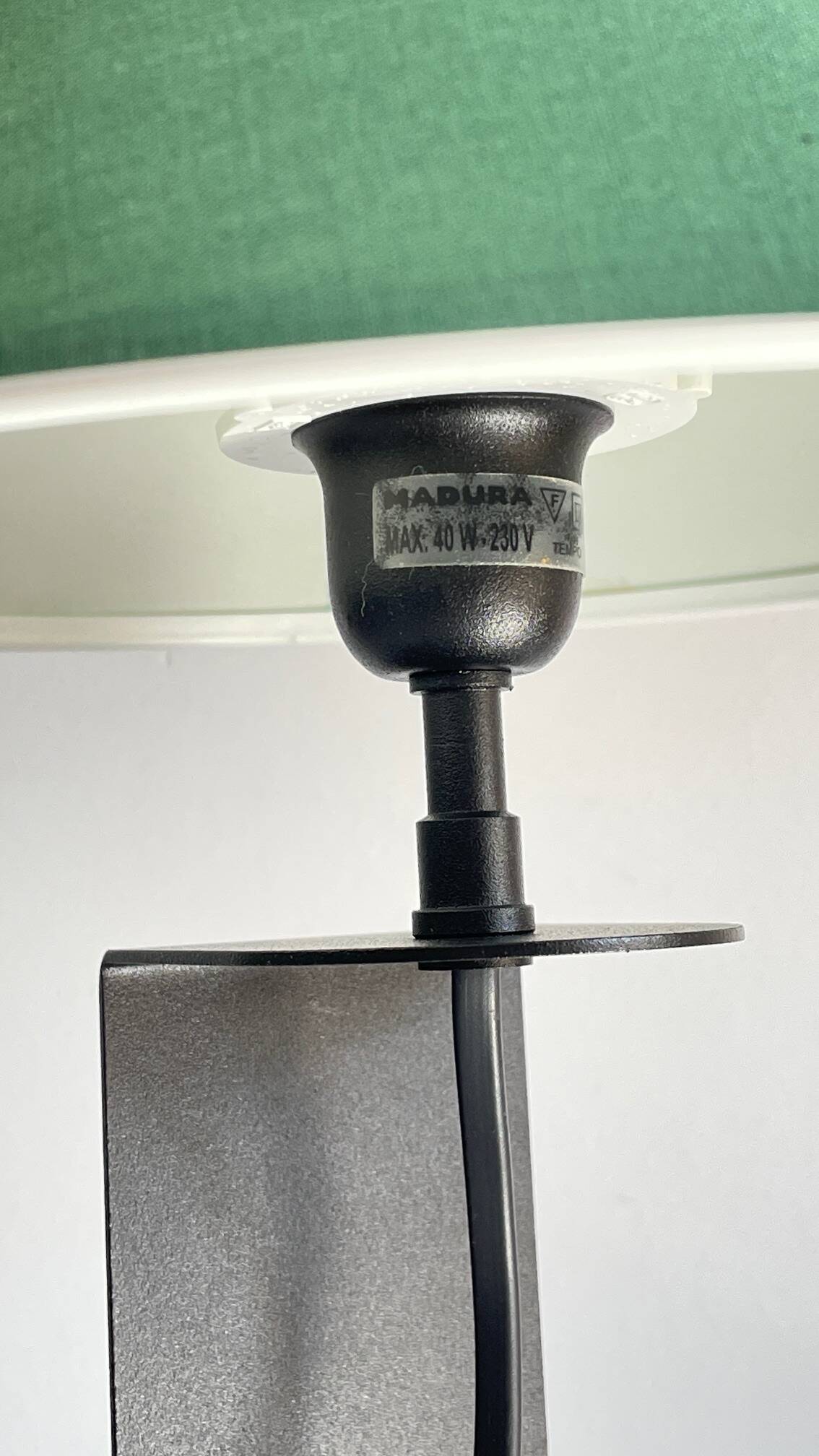 Steel and fabric lamp by madura