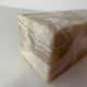 Cubic alabaster vase