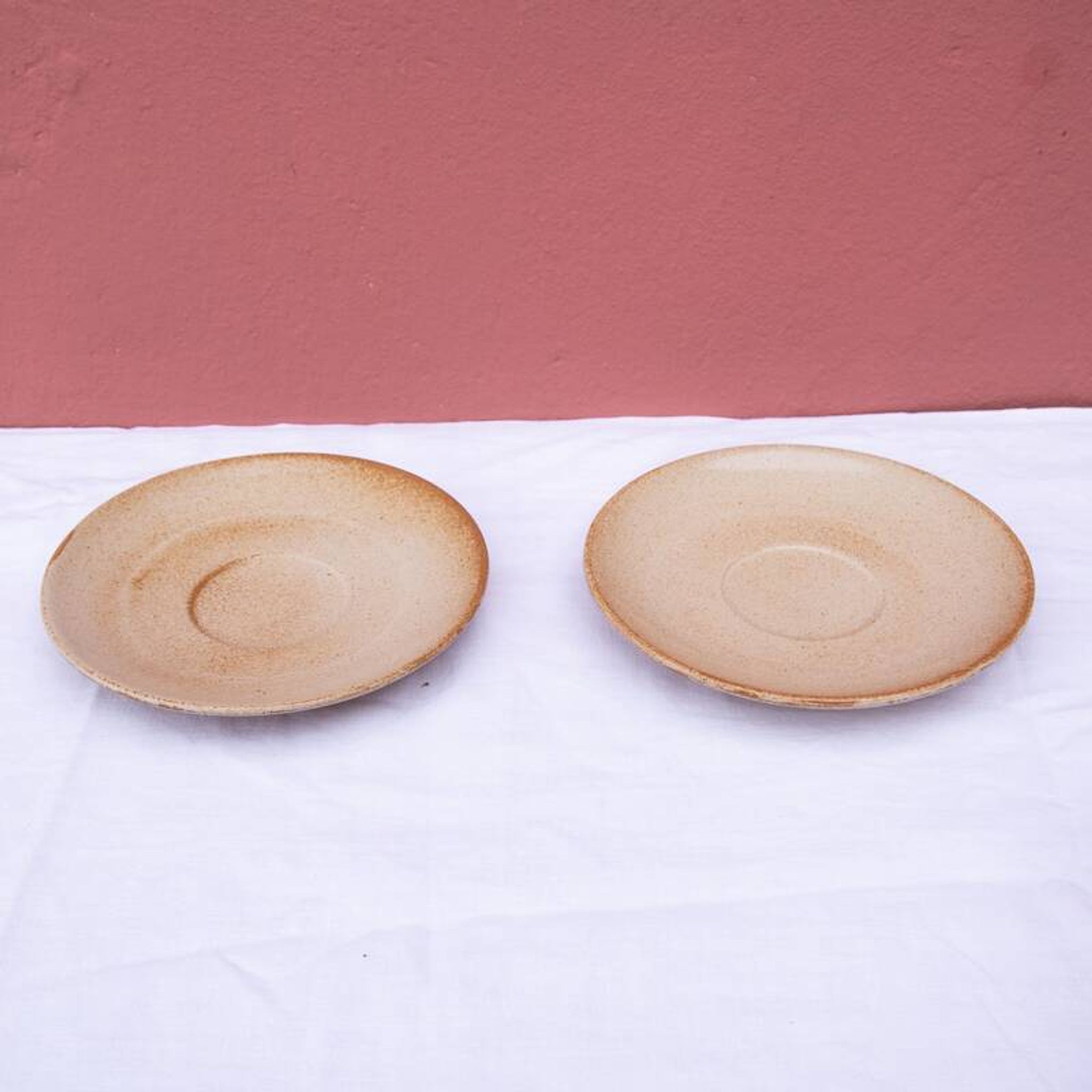 2 cups and their saucer, stoneware from France