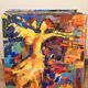 Oil Painting Canvas Deloison Caen Abstract Modern Dancer Woman