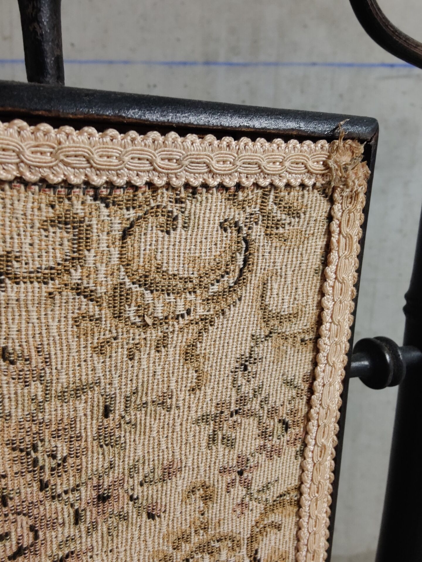 Paravent cheminée Napoléon III en bois façon bambou