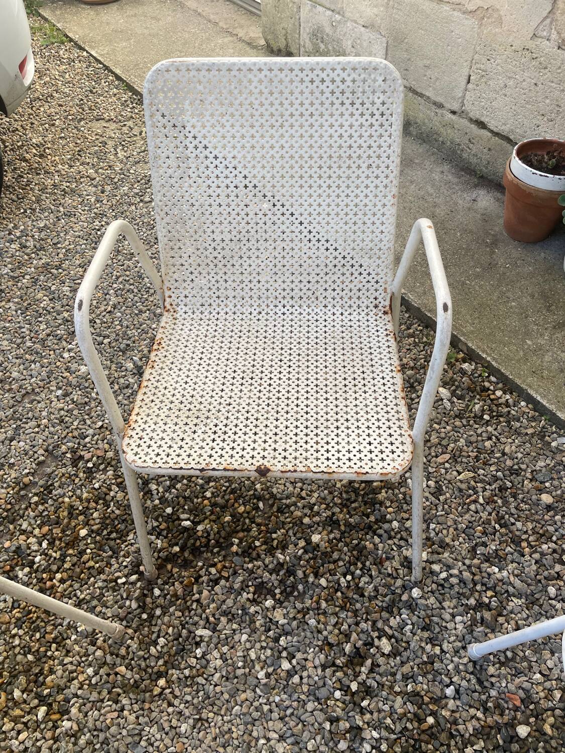 4 fauteuils de jardin style Matégot