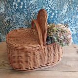 Wicker basket lid