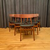 Ensemble de six chaises de style Børge Mogensen Farstrup, Danemark, années 1960.