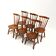 Set of 6 Vintage Chairs in the Japandi Brutalist Style