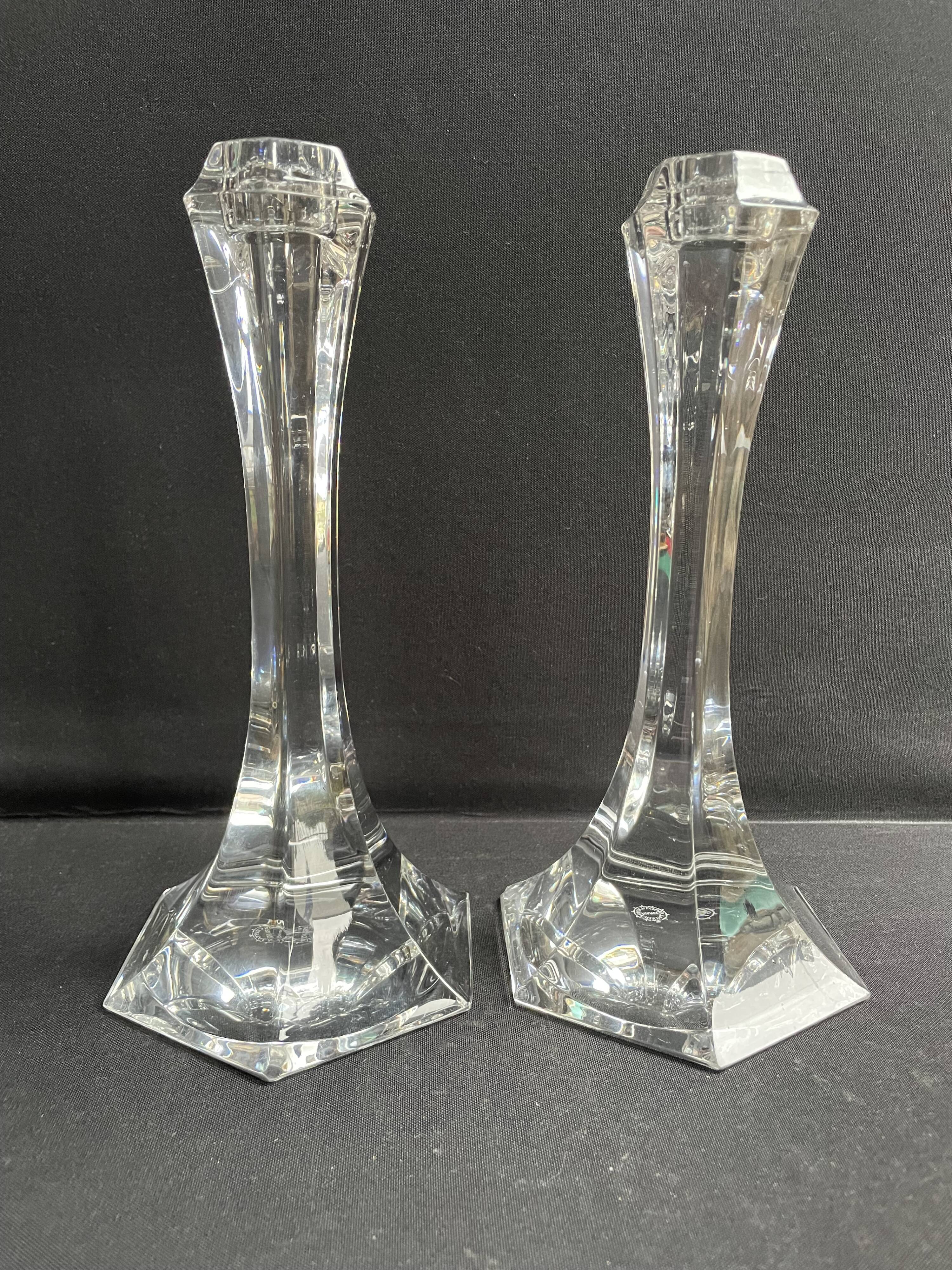 Pair of Saint Louis Vega candlesticks