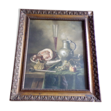 Ancienne aquarelle nature morte signée