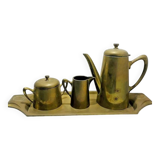 Art Nouveau brass tea set 1900