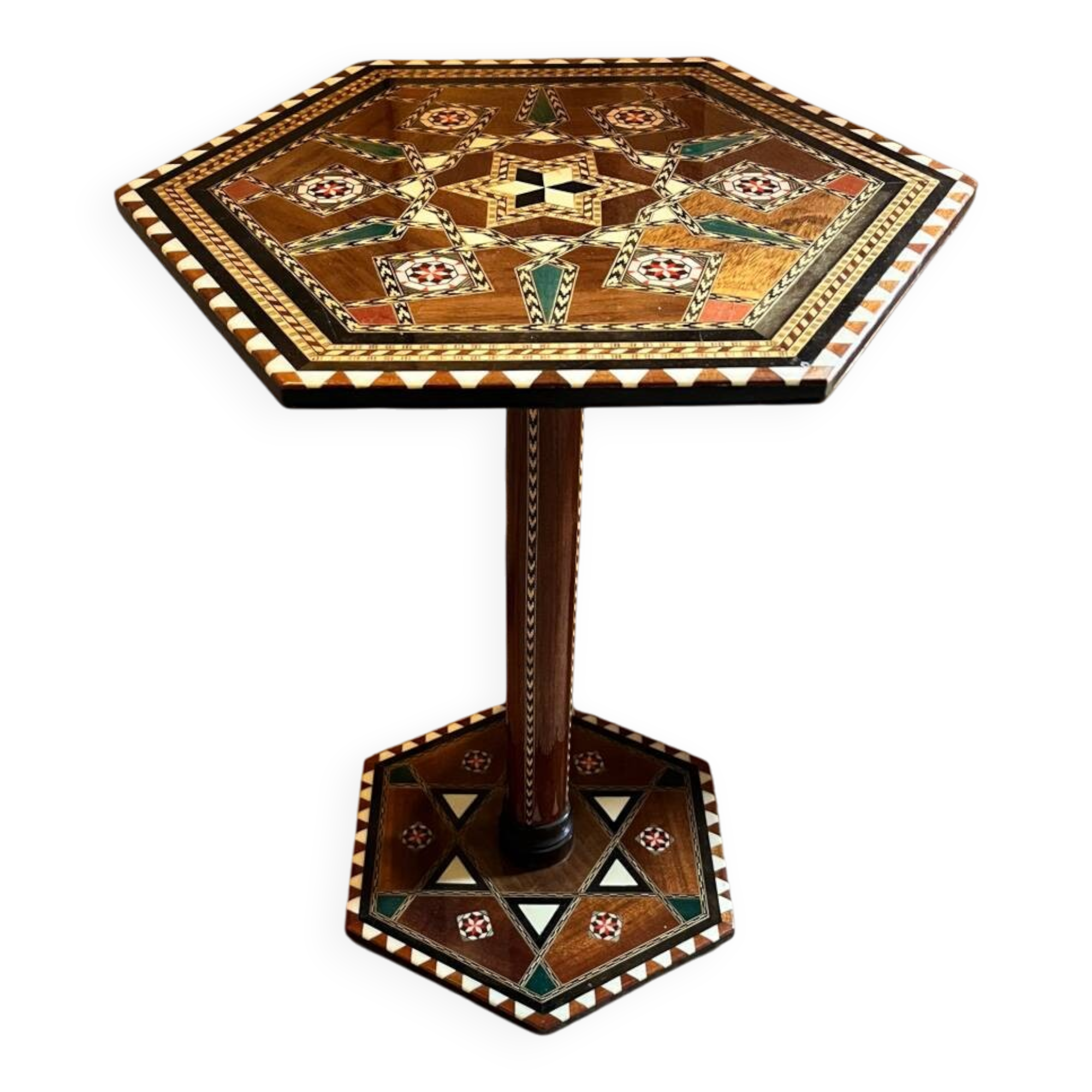 Small marquetry side table