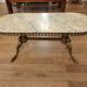 Coffee table in gilded bronze and marble