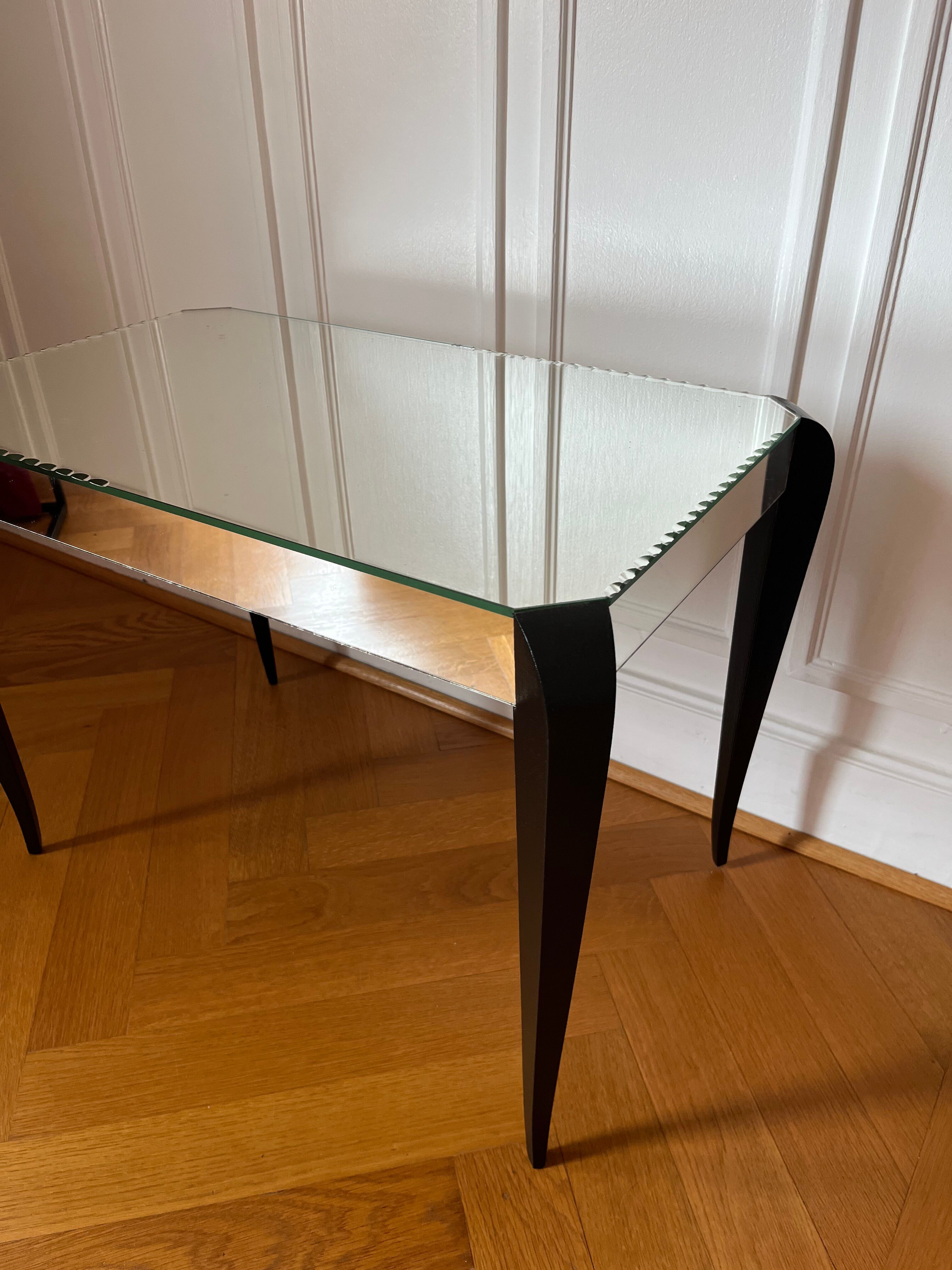 Table basse miroir années 40/50 Art Déco