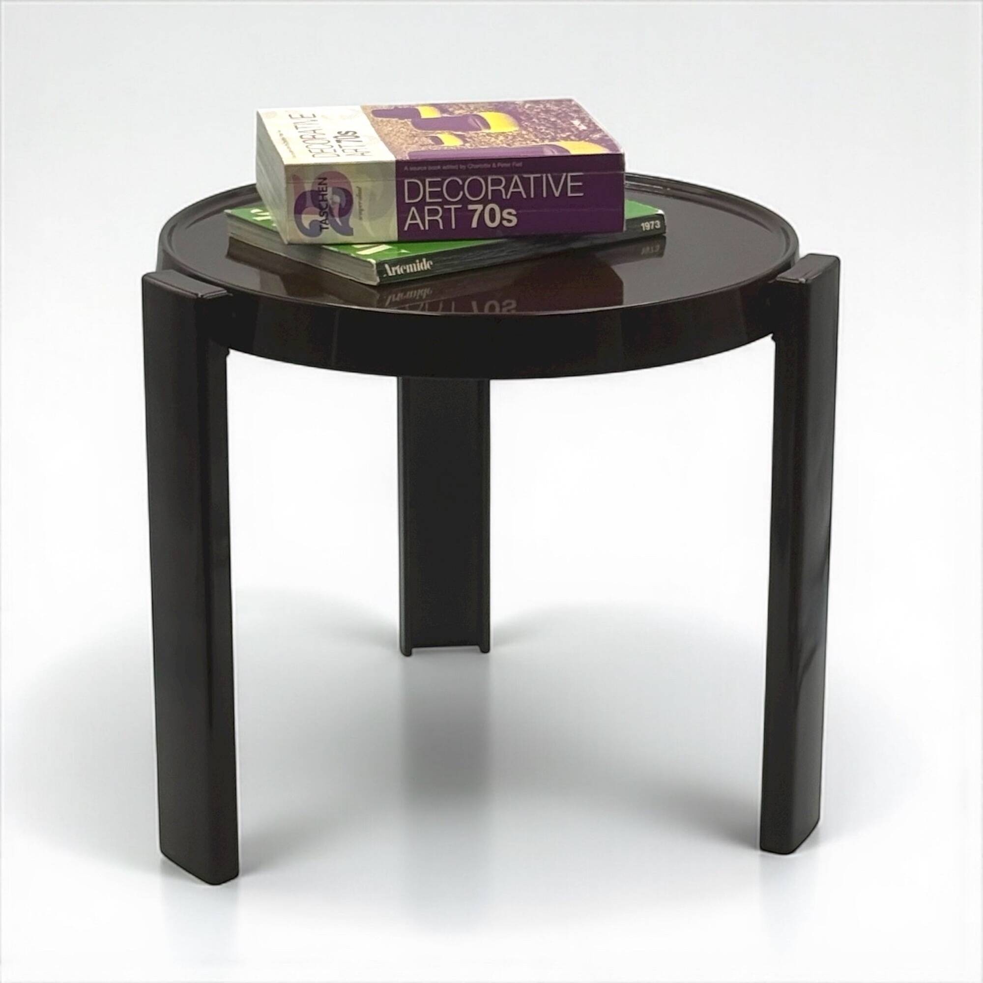 1970s Italian Space Age Table in Brown Plastic, Vintage Side or Coffee Tabl