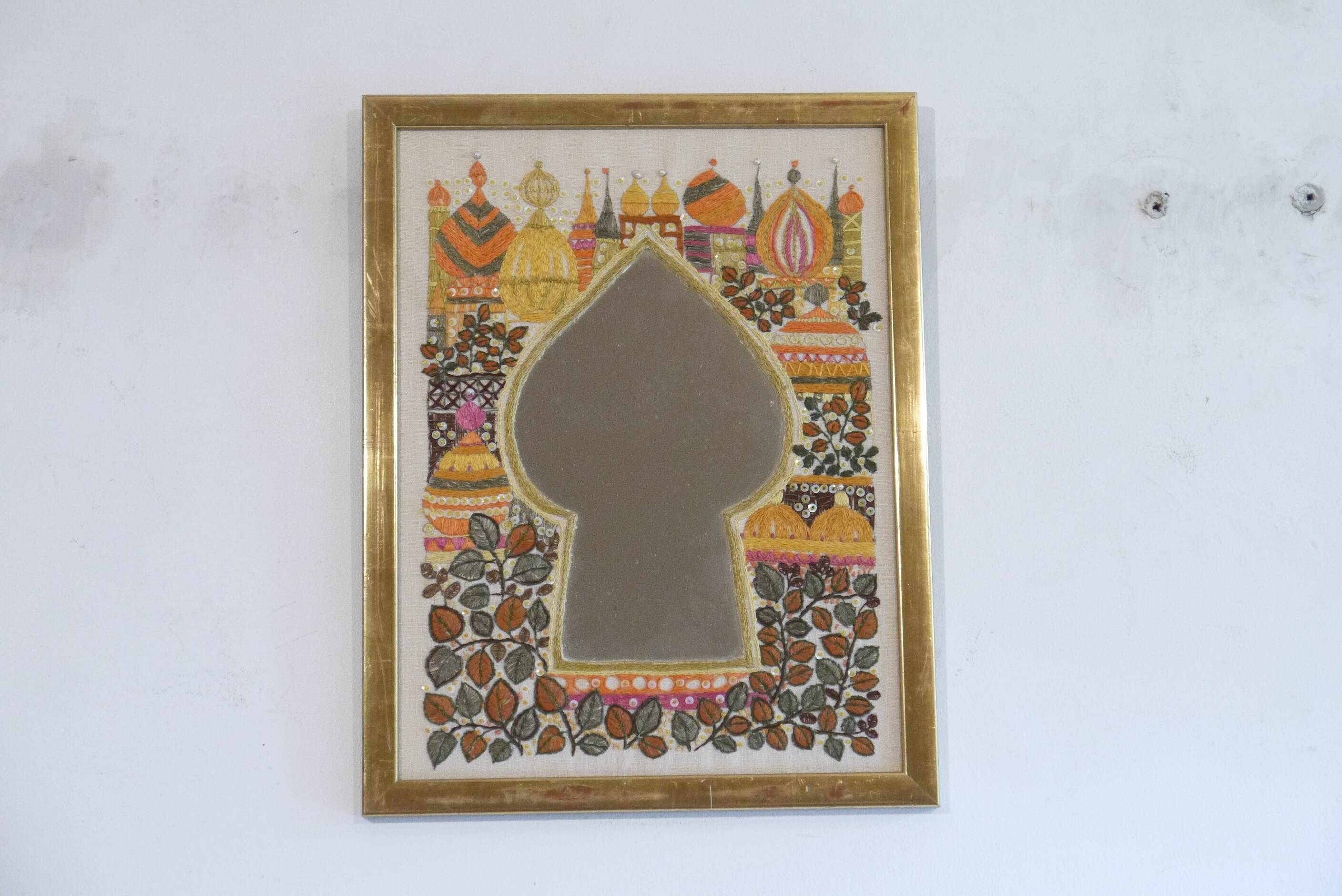 Scandinavian woven mirror 1970