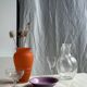 Large blown glass carafe with ice cube compartment Biot