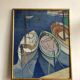 Huile sur toile vue de port Mangeol