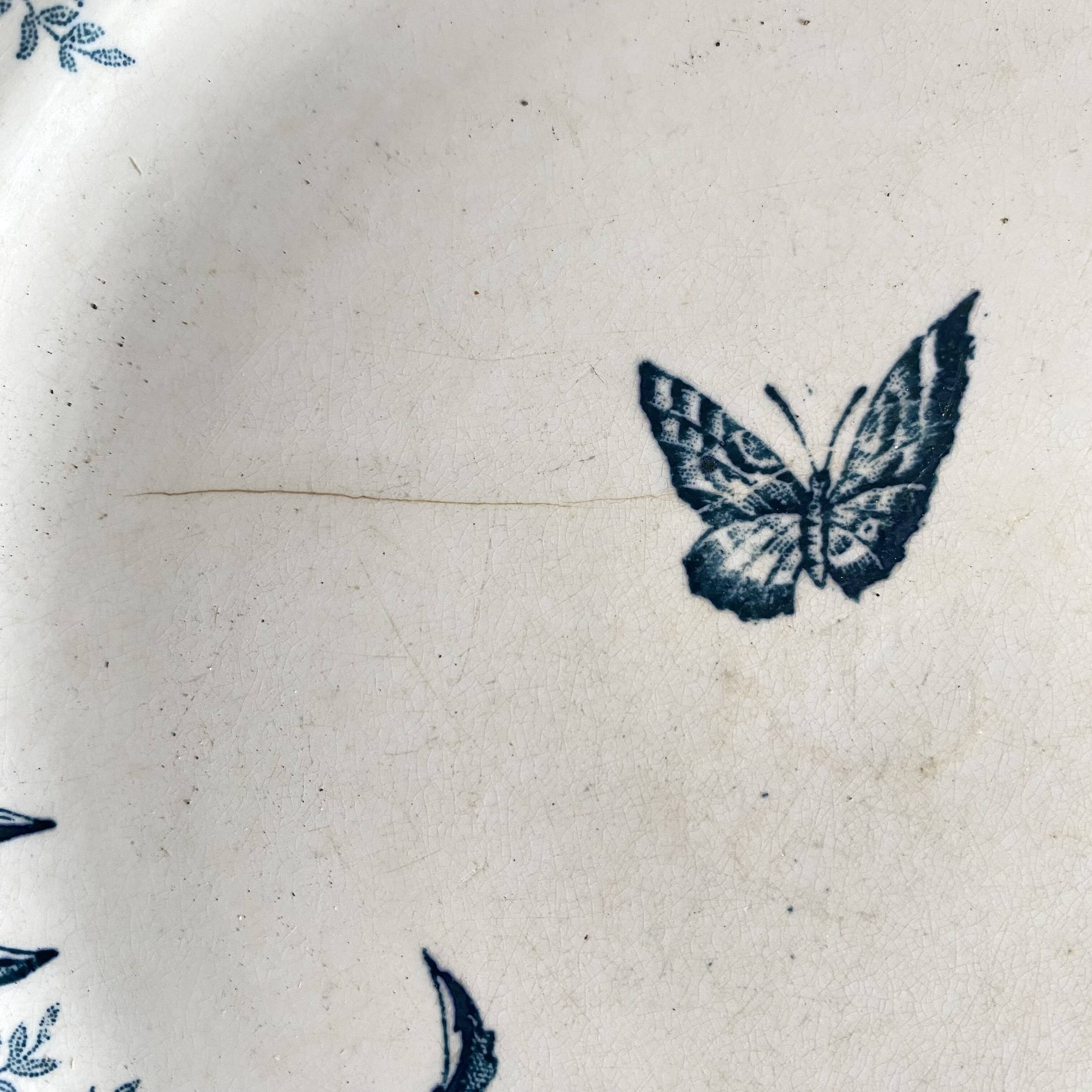 Badonviller ironstone dessert plates "Virginia Jasmine"