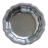 Vintage silver-plated metal salad bowl or large dish by Guy Degrenne.