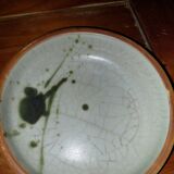 Large used pottery hollow plate la colombe france