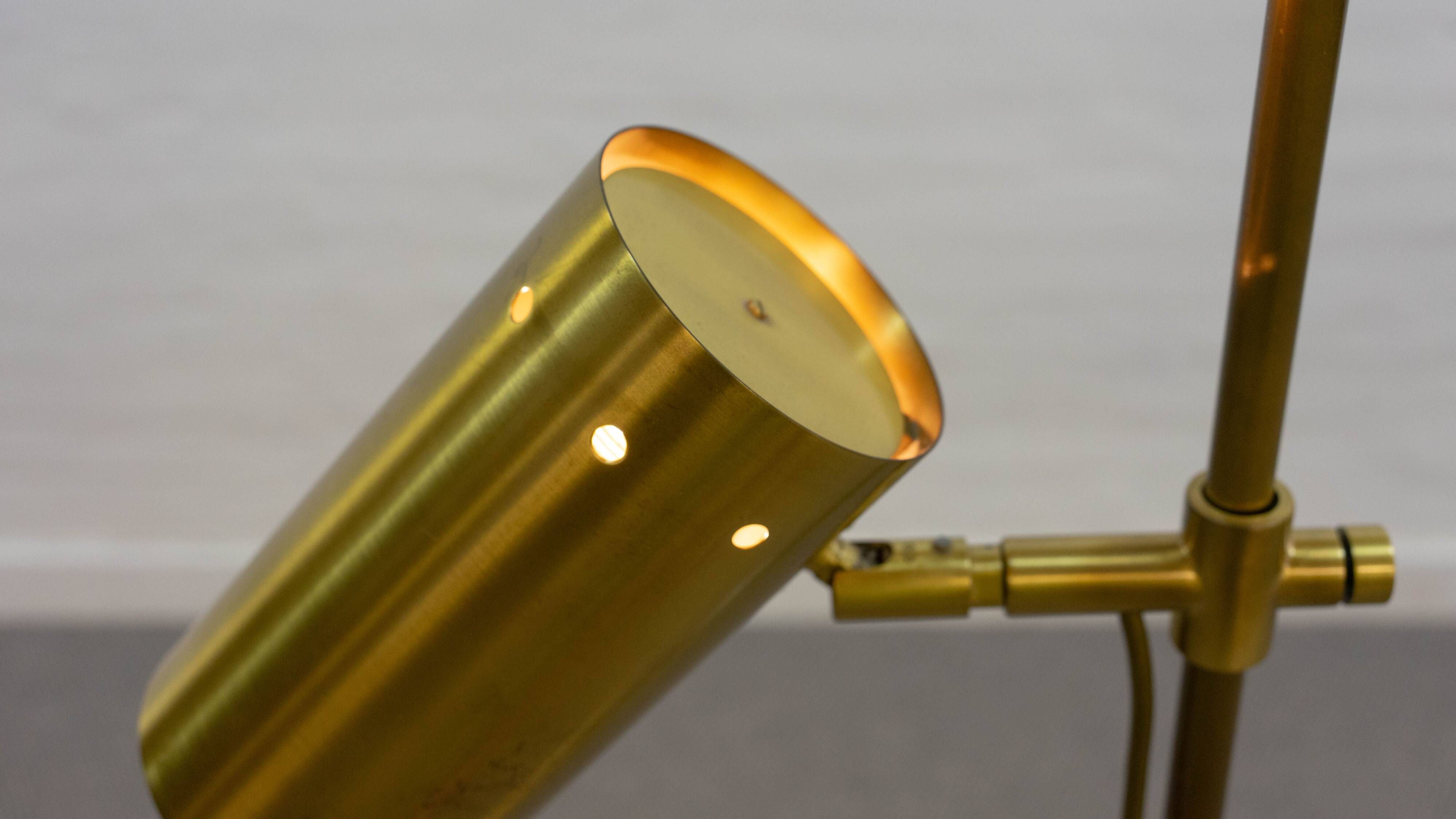 Midcentury Brass Floorlamp / Spot, 60s
