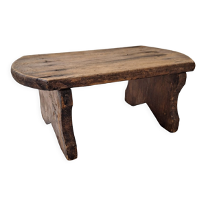 Marche pied en bois vintage