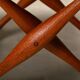 Poul Hundevad PH43 Guldhøj Stool in Teak and Black Leather, Denmark, 1960s