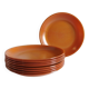 Lot de 9 assiettes marron opaline vintage