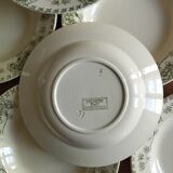 "Palmyra" - 6 deep plates, ironstone Sarreguemines