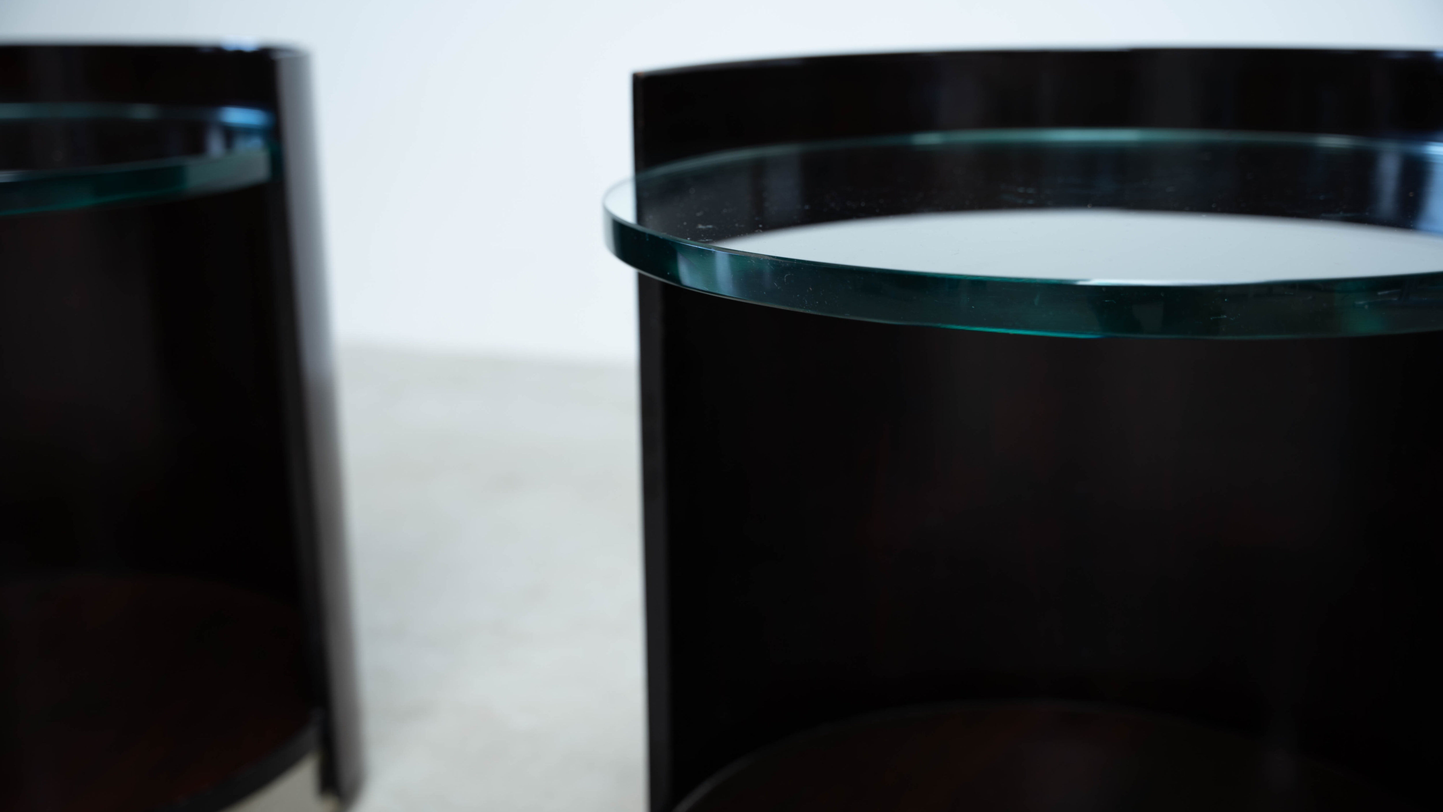 Ensemble de deux tables de chevet par Gianni Moscatelli pour Formanova