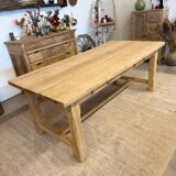 Renovated solid oak farmhouse table with 2 drawers