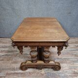 dining table or centre table in carved Renaissance oak