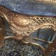 Mirror and console set in Louis XV style.