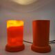Designer lamp in orange plastic Space Age Vintage 1970 Vintage set of 2