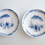 6 antique French dessert plates, Moulin des Loups, 4067