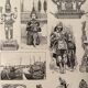 Lithograph engraving on Indochina of 1897