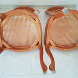Set of 4 wooden and cane chairs in the Regency style