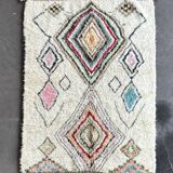 splendid new carpet in Berber wool beni ourain 140x205 cm
