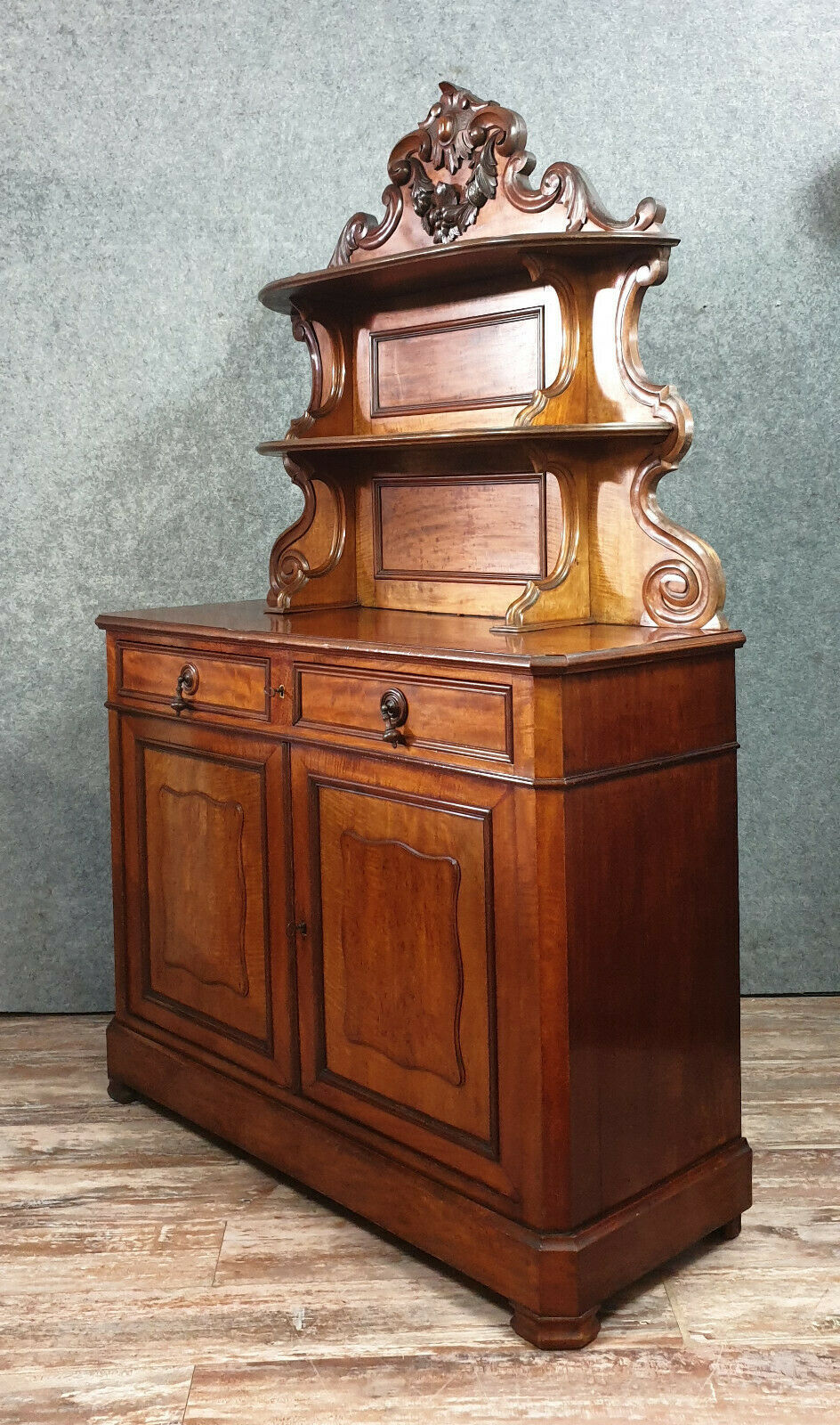 Buffet Saint Hubert of napoleon III period in mahogany