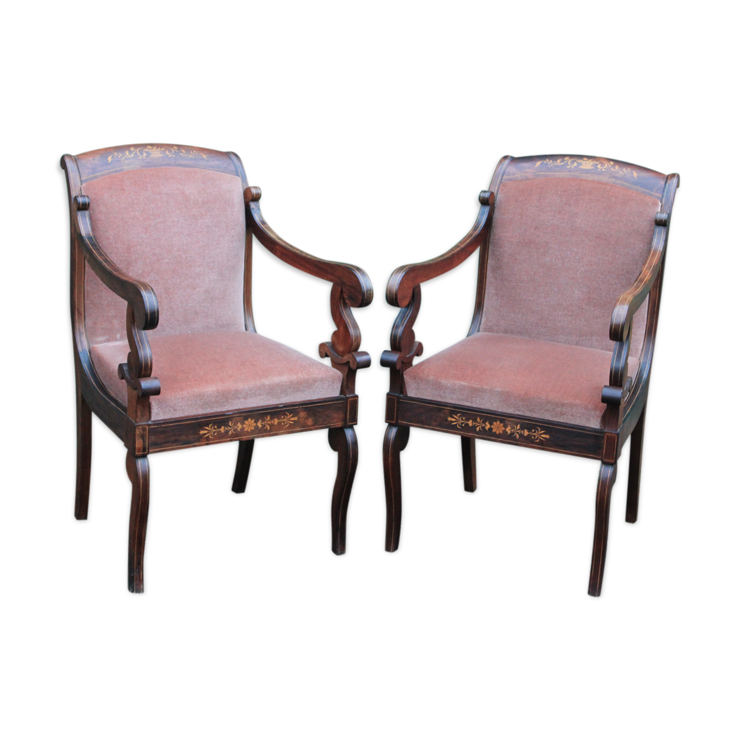 Pair of Charles X armchairs