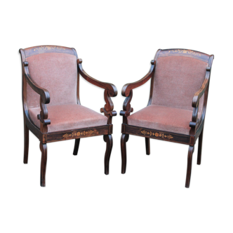 Pair of Charles X armchairs