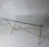 Gold metal coffee table glass tray 50s