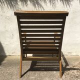 Painted and varnished wood armchair